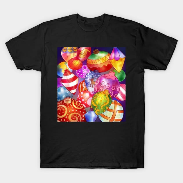 Christmas Ornaments T-Shirt by BiskiChips